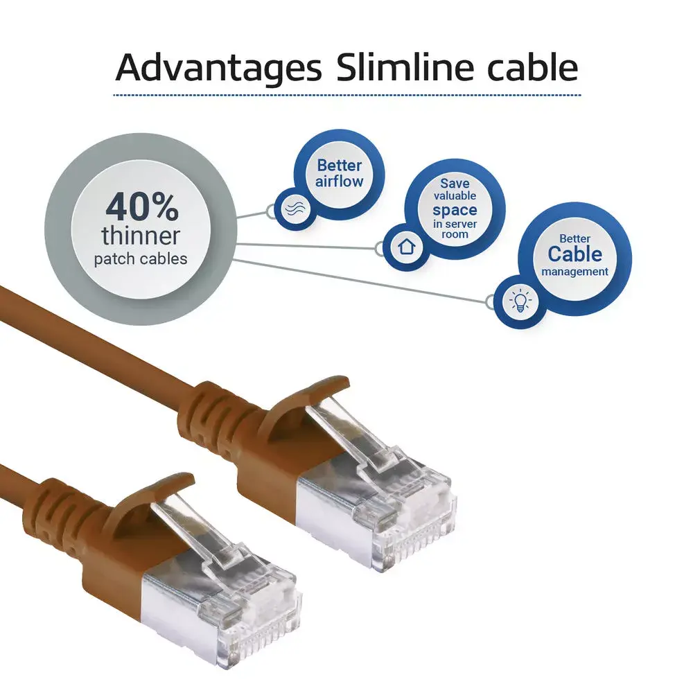 Patch Cable ACT Brown 1.5m LSZH U/FTP CAT6A Photo 5