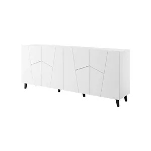 Комод Cama Meble ETNA 200x42x82 см, белый матовый, ЛДСП, каркас 16 мм
