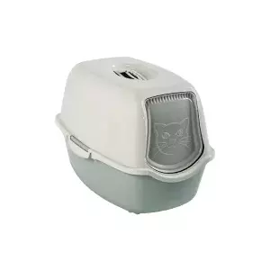 Hooded litter box Rotho Bailey Green White 560×400×390 mm, carbon filter, 1 handle