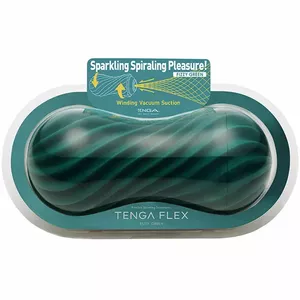 Masturbators TENGA Silicone Green, atkārtoti lietojams Flex iekšējais vāciņš, TPE/PP, garums 17,6 cm, ievades dziļums 16,5 cm