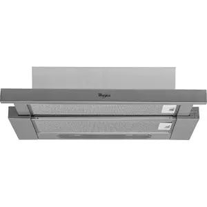 Built-in range hood WHIRLPOOL AKR 6390/1 IX — 599 mm, 304 m³/h, aluminium filters, LED, silver