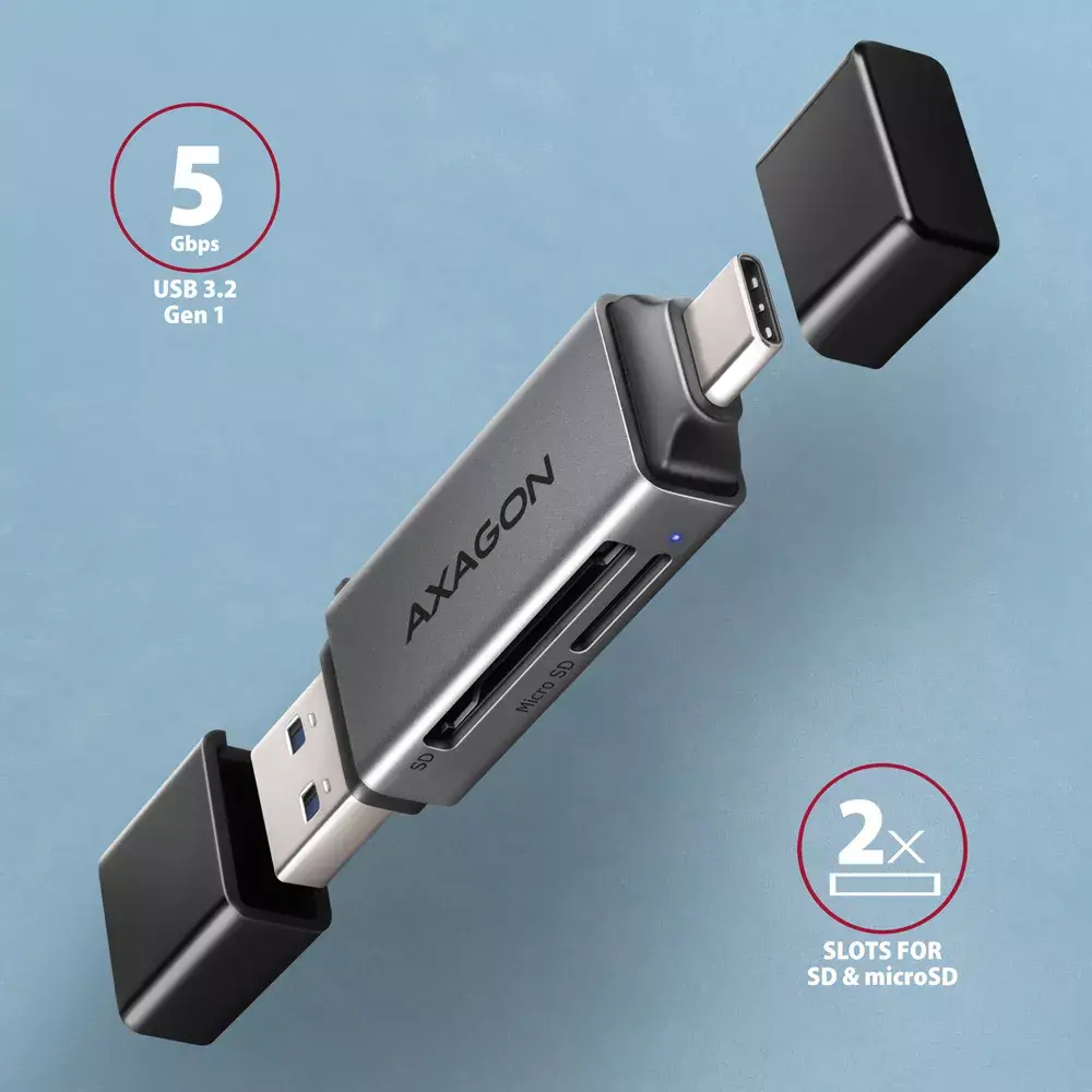Card Reader Axagon CRE-DAC USB-C USB-A Photo 2