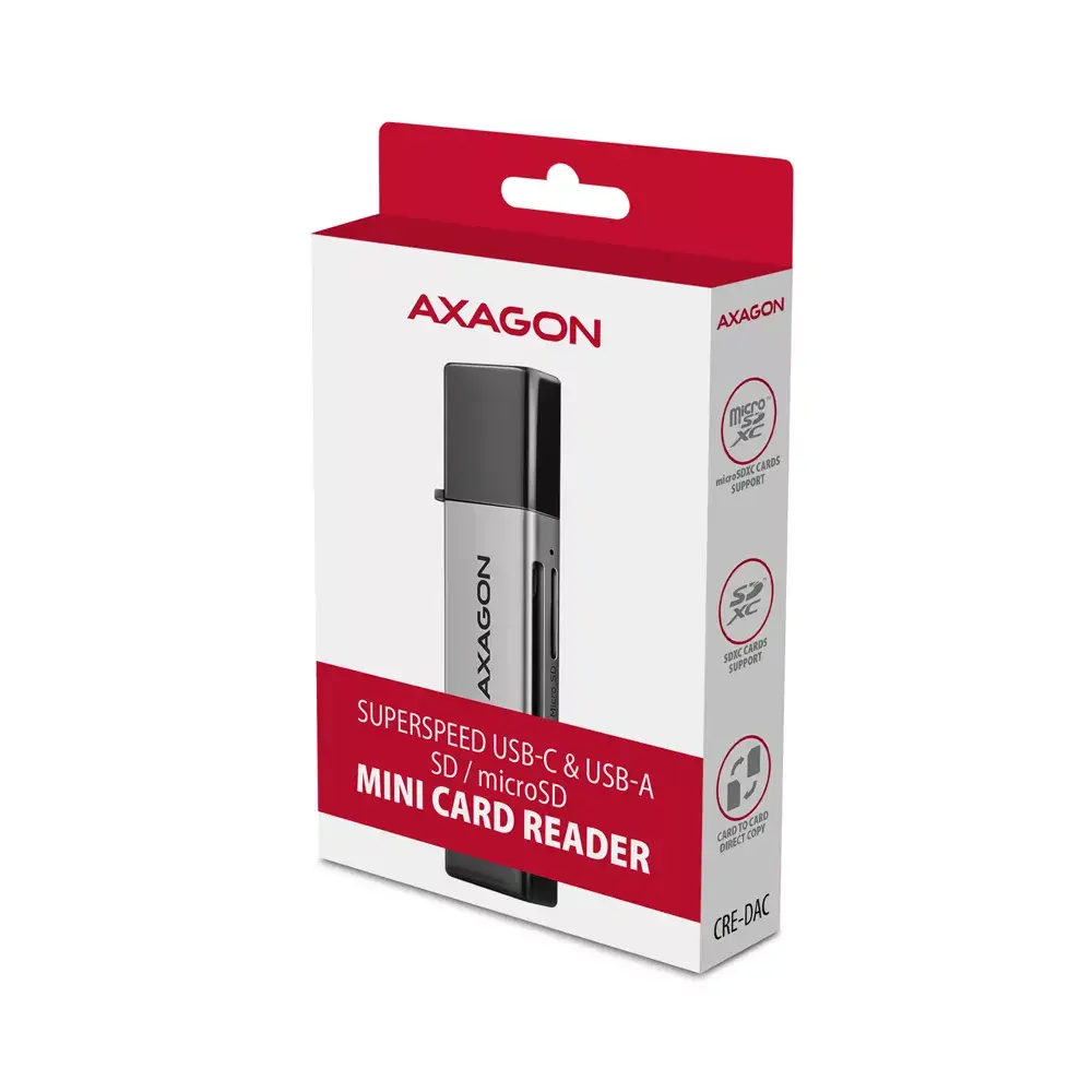 Card Reader Axagon CRE-DAC USB-C USB-A Photo 8