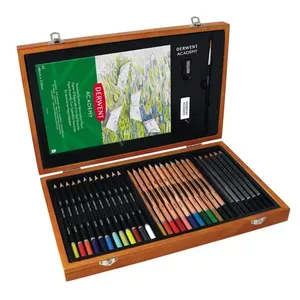 Krāsu zīmuļu komplekts Derwent Academy Multicolour — 35 gab., koka kastē, pieaugušajiem
