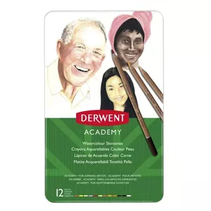 Colour pencils Derwent Academy Multicolour 12 pcs in metal case, for adults