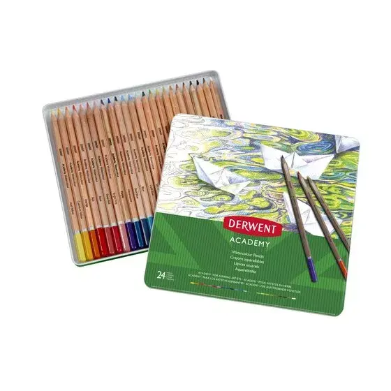Colour pencils Derwent Academy Multicolour 24 pcs metal case Photo 2
