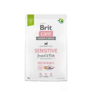 BRIT Care Dog Sustainable Sensitive Insect & Fish - sausā barība suņiem - 3 kg