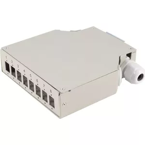 Distribution box ShiverPeaks BS07-65011 — 8-way metal enclosure with DIN rail, grey