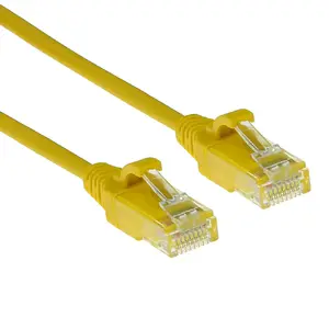 ACT Yellow 0.15m LSZH U/UTP CAT6 Patch Cable Snagless RJ45