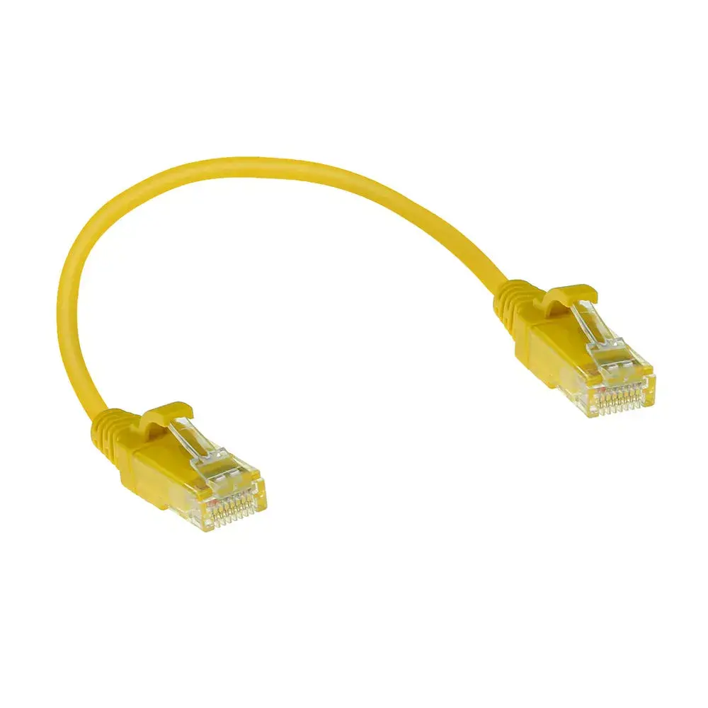 ACT Yellow 0.15m LSZH U/UTP CAT6 Patch Cable Photo 2