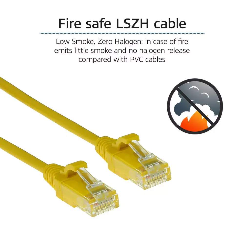 ACT Yellow 0.15m LSZH U/UTP CAT6 Patch Cable Photo 7