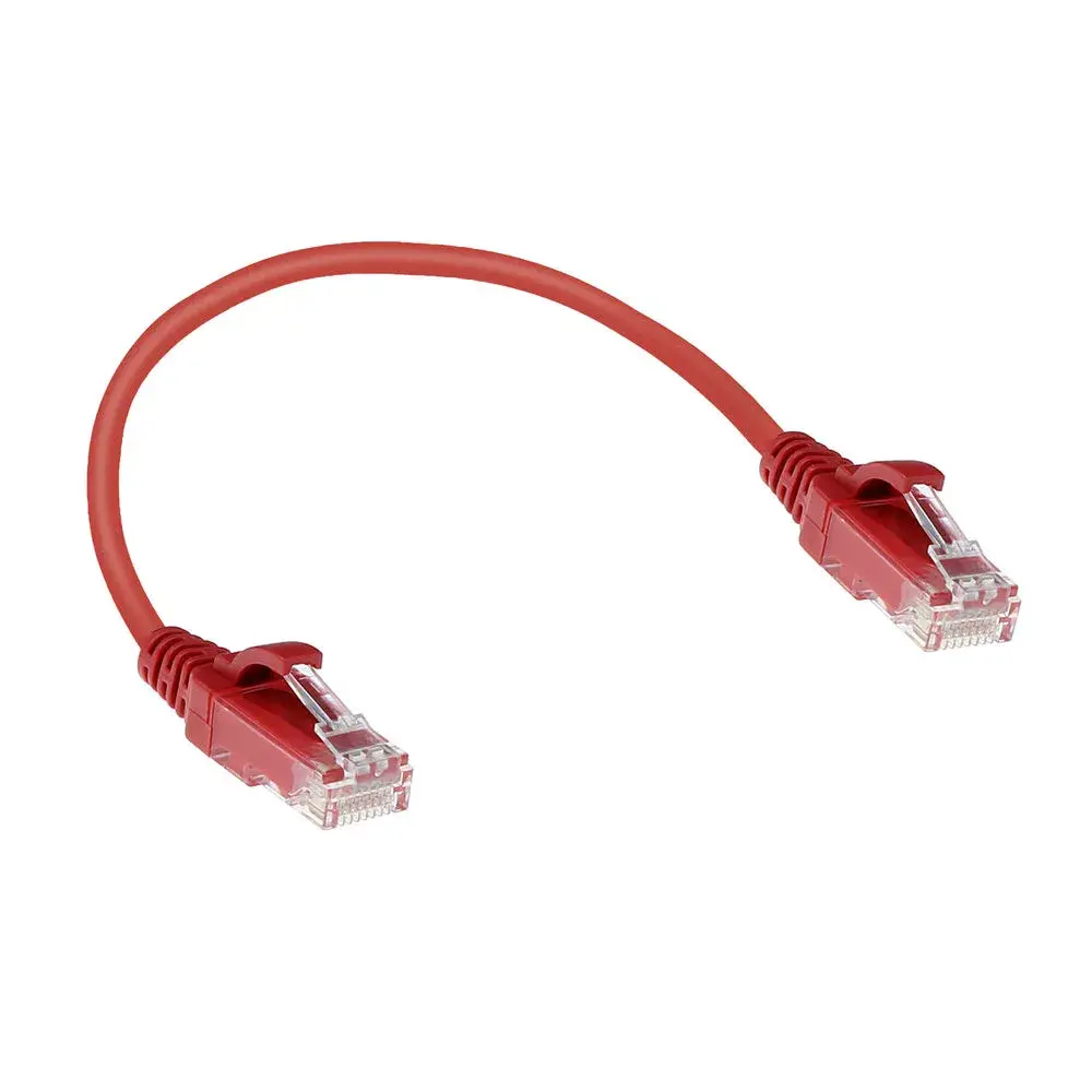 ACT Red 0.15м LSZH U/UTP CAT6 Патч-кабель Photo 2