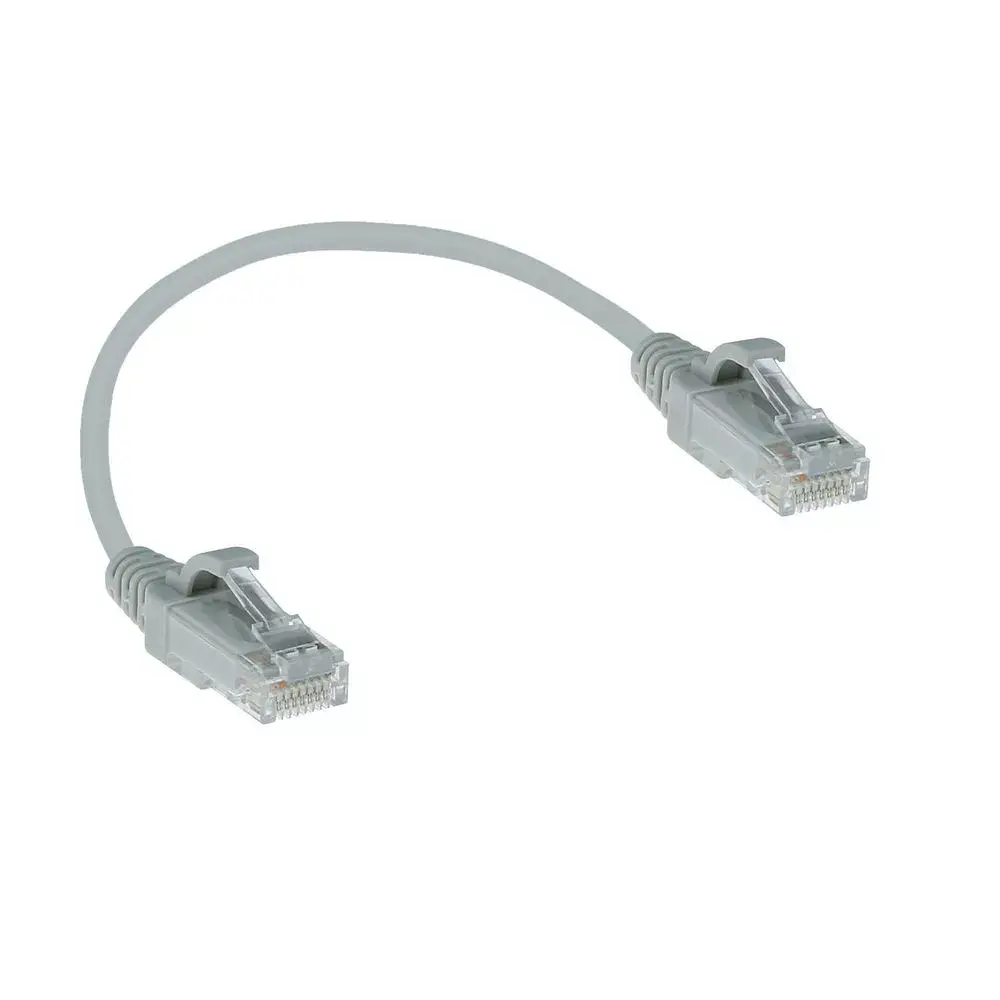 ACT Серый 0.15м LSZH U/UTP CAT6 Патч-кабель Photo 2