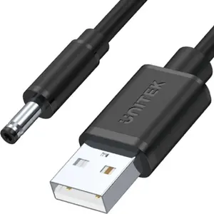 USB-A to DC 3.5mm Cable Unitek Y-C495BK — 1 m, Black