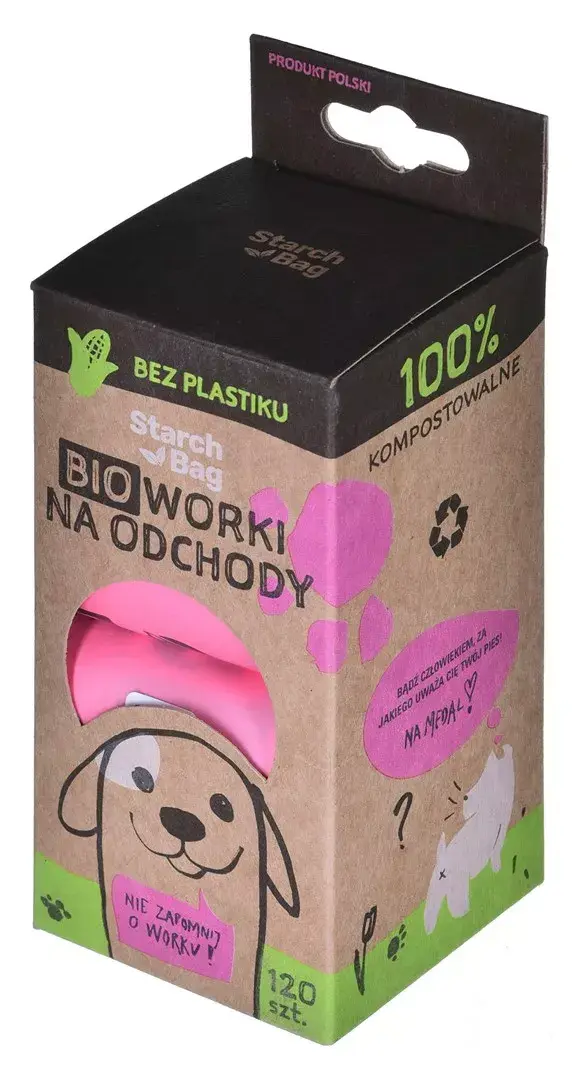 Starch Bag biodegradable dog poop bags 8×15, 120 pcs Photo 3