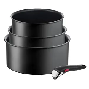 Cookware set Tefal L7649453 — 4-piece, induction compatible, stackable