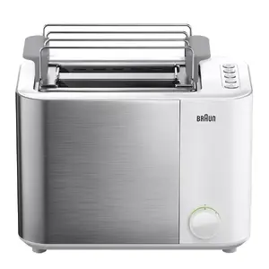 Toaster Braun GRILLE-PAIN HT5015WH 2 slices 1000 W Grey White