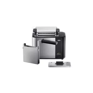 Toaster Braun HT 5015 BK 2 slice 1000 W Black Stainless steel