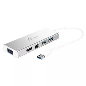 j5create JUD380 USB 3.0 Mini Dock HDMI 3x USB Silver