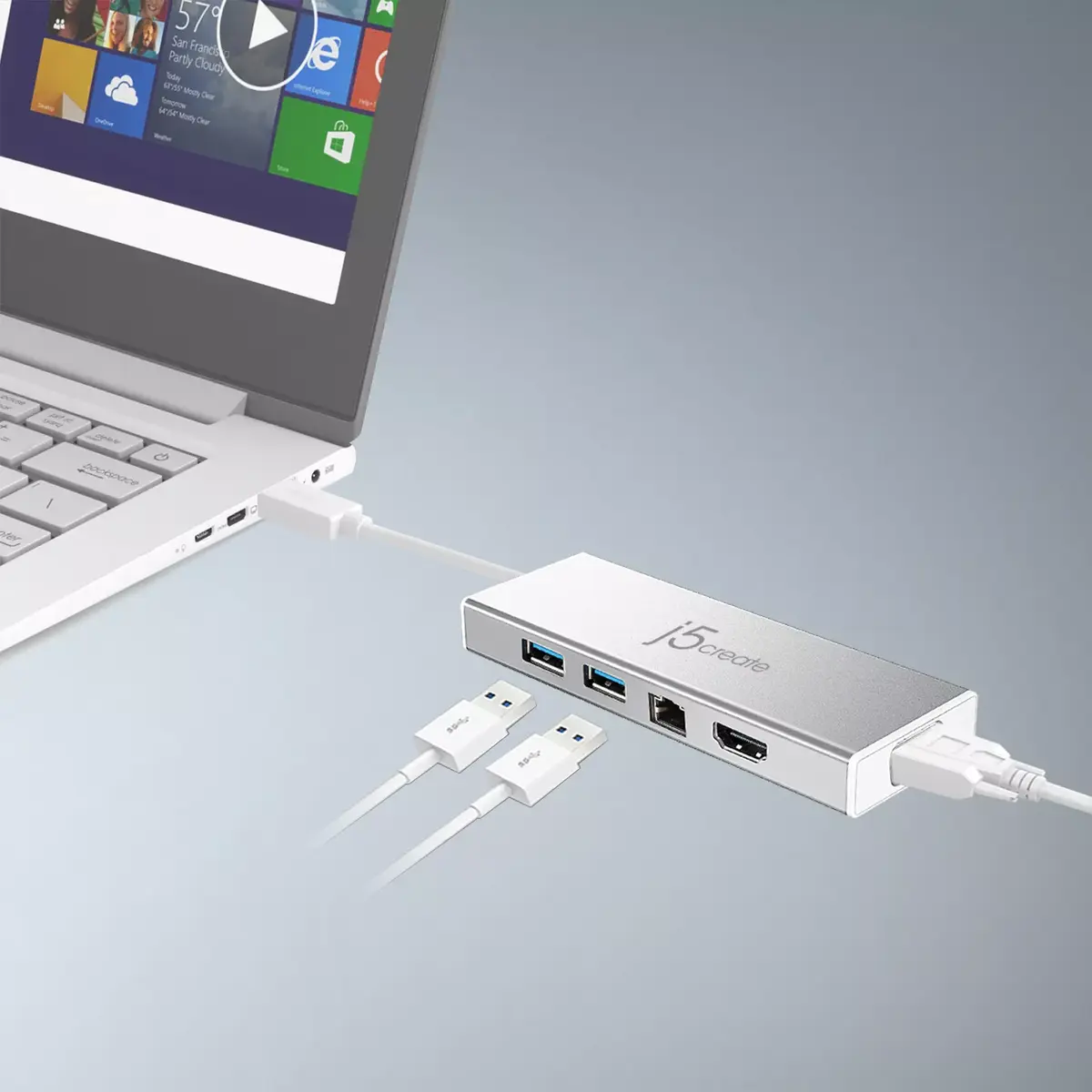 j5create JUD380 USB 3.0 Мини Док Photo 6