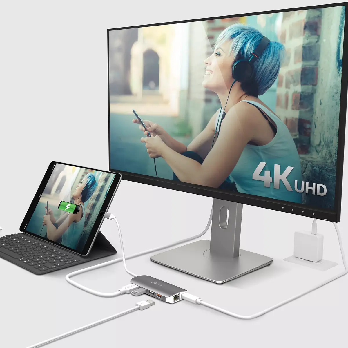 j5create JCD383 USB-C 9-в-1 Мульти Адаптер Photo 6