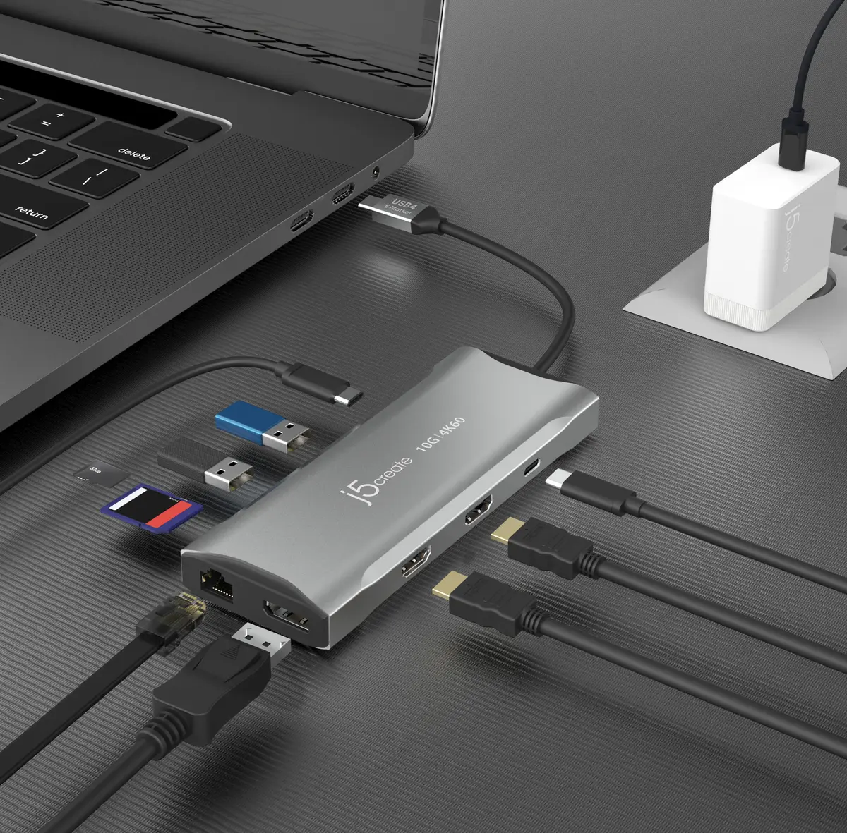 j5create JCD397-N 4K60 Elite USB-C mini dokstacija Photo 7
