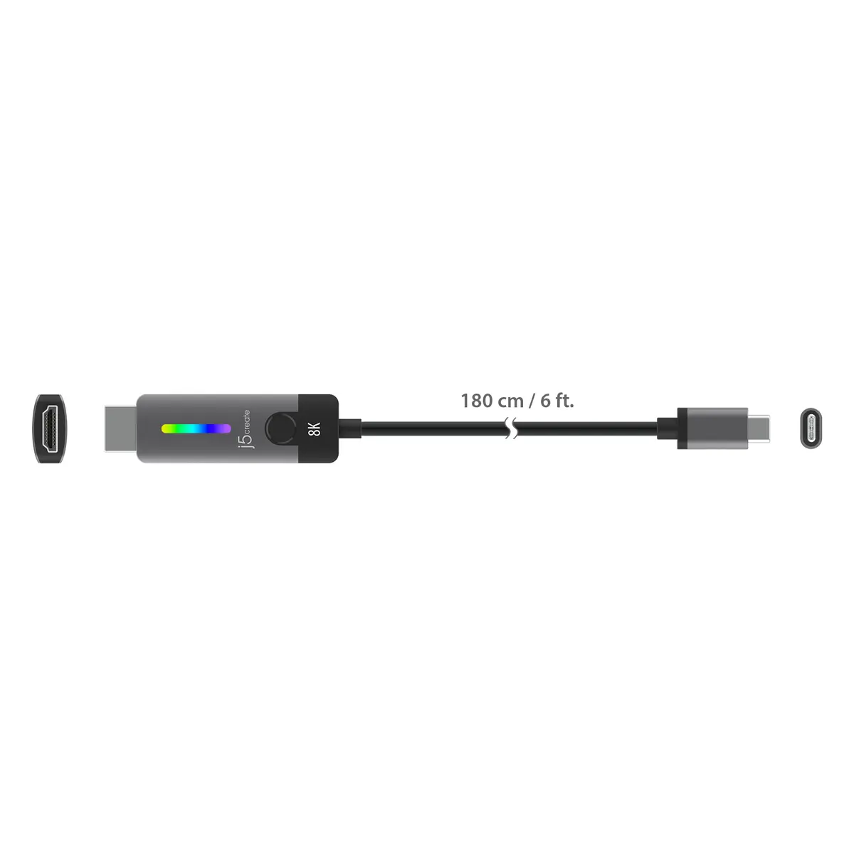 j5create JCC157-N USB-C uz HDMI 2.1 8K kabelis Photo 3