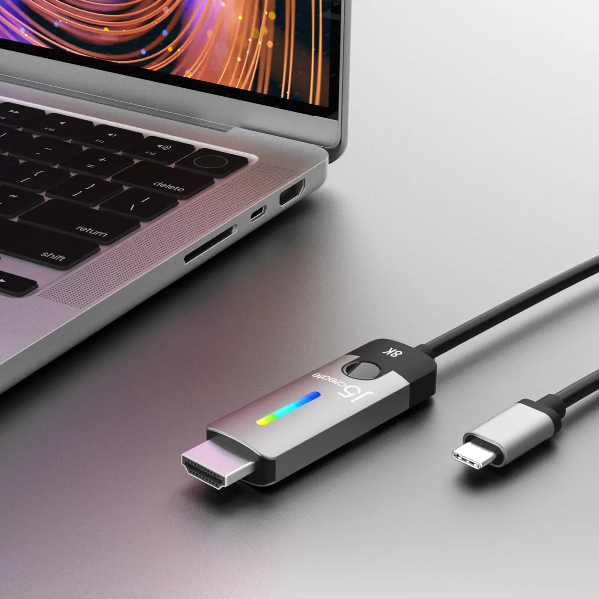 j5create JCC157-N USB-C uz HDMI 2.1 8K kabelis Photo 5