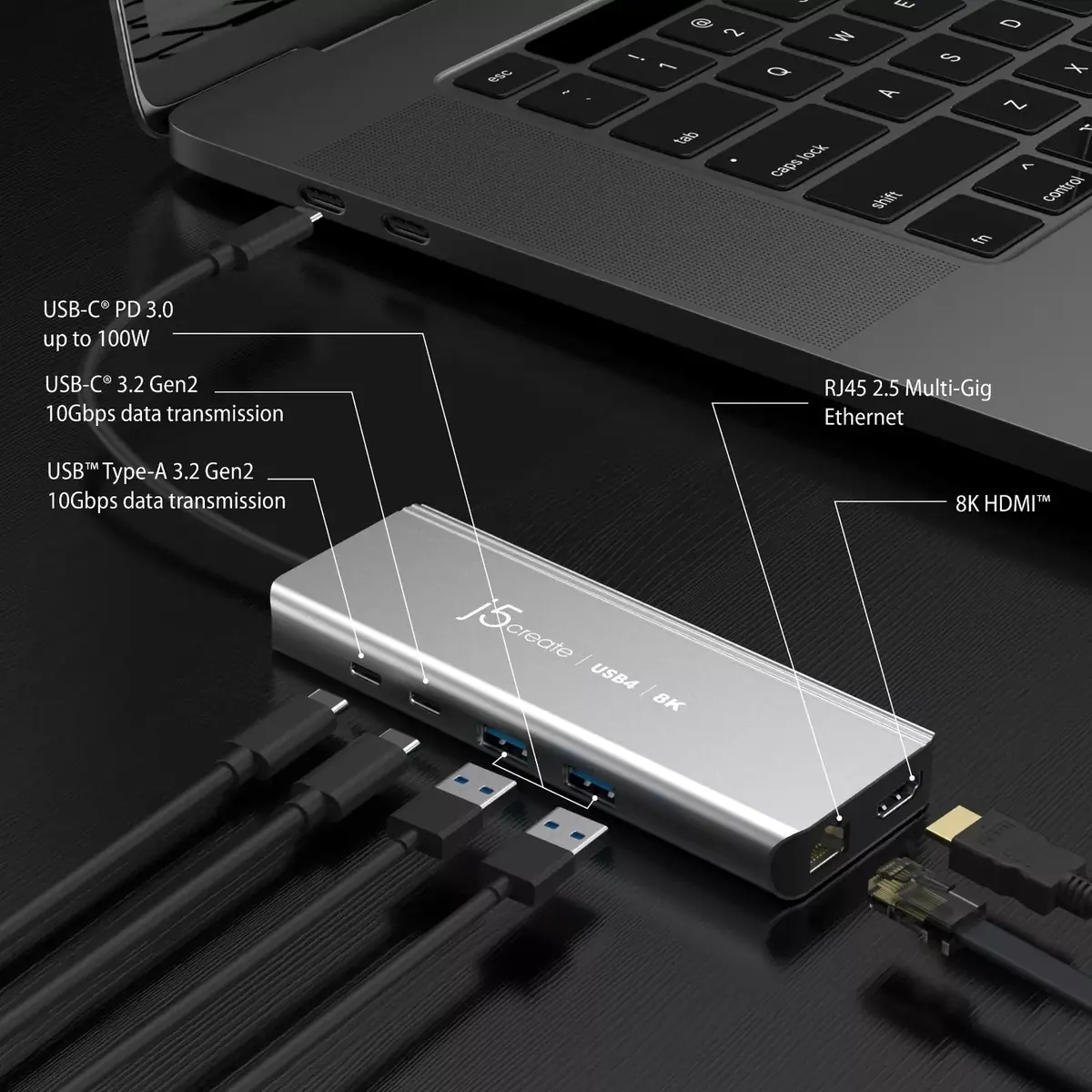j5create JCD403 USB4 8K Multi-Port Hub Photo 4