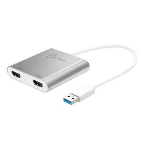 USB адаптер j5create JUA365 Dual HDMI 3.0 Серебристый