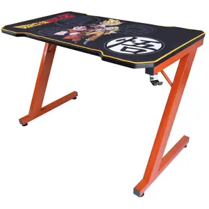 Прямой компьютерный стол Subsonic SA5593-D1 черный оранжевый PVC 110x60x75 см
