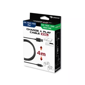 USB kabelis Subsonic SA5355 4m USB 2.0 A uz Micro-USB A Melns