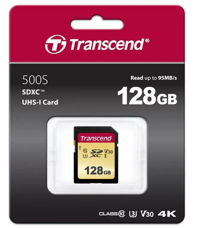 Flash Memory Transcend 128GB SDXC 500S Photo 2