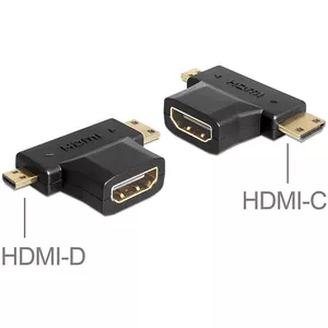 Kabeļa dzimuma maiņas adapteris HDMI-C HDMI-D HDMI-A DeLOCK 65446