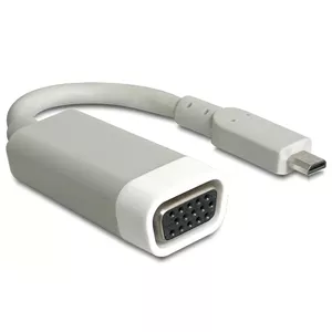 Video cable adapter DeLOCK 65470 microHDMI to VGA 0.15 m White