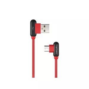USB kabelis NATEC NKA-1201 USB 2.0 1m USB A USB C Melns Sarkans