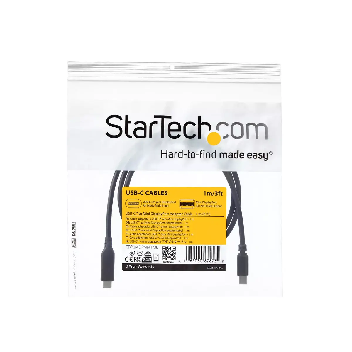 USB-C uz Mini DisplayPort kabelis StarTech CDP2MDPMM1MB Photo 6