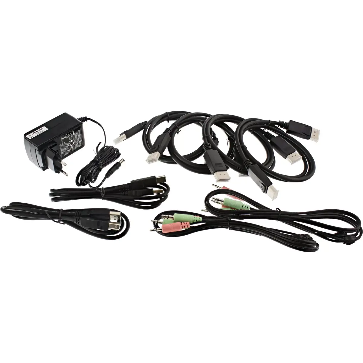 KVM slēdzis InLine 2-portu Divu monitoru DisplayPort 1.2 4K USB 2.0 Photo 3