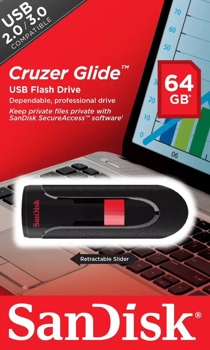USB флеш-память SanDisk 64 ГБ Cruzer Glide Photo 6