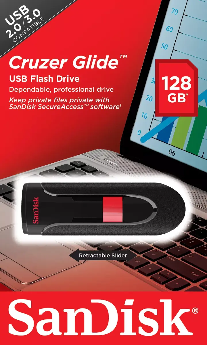 USB флеш-память SanDisk 128ГБ Cruzer Glide Photo 8