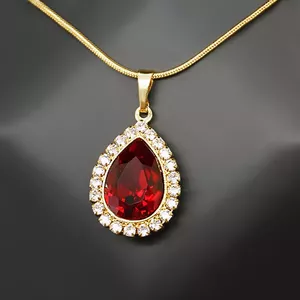 Kulons "Debesu Piliens (Siam)" ar Swarovski™ kristāliem