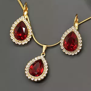 Komplekts "Debesu Piliens (Siam)" ar Swarovski™ kristāliem