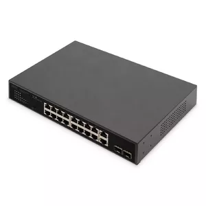 Digitus 16-Port Gigabit PoE Network Switch 19 Zoll Unmanaged 16 Ports
