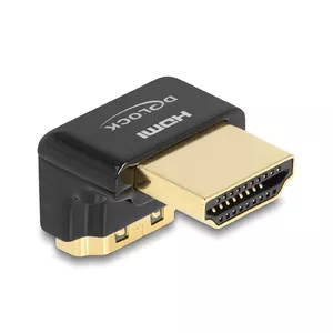 Адаптер HDMI male to female DeLOCK 90° вниз 8K 60 Hz металл