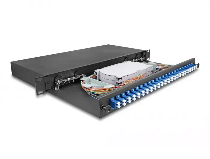 DeLOCK 19" Optical Fiber Splice Box 24 x LC Duplex OS2 Photo 2
