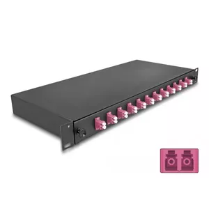 DeLOCK fibre optic splice enclosure 67005 Black Metal 482x220x44mm