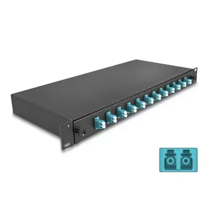 Fibre optic splice enclosure DeLOCK 67004 Black Metal 482x220x44mm