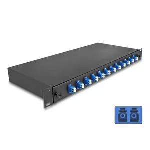 Fibre optic splice enclosure DeLOCK 67003 Black Metal 483x220x44mm