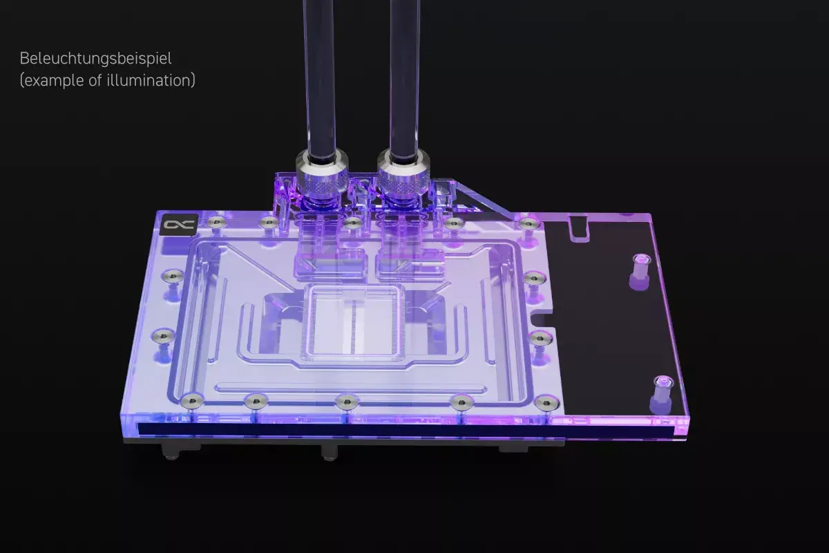 Ūdens bloks + Aizmugurējā plāksne Alphacool Eisblock Aurora Photo 2