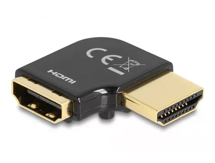 DeLOCK HDMI adapteris vīriešu uz sieviešu 90° kreisais leņķis Photo 2